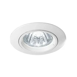 Faretti Da Incasso-Selezionato da Mazzolaluce Faretto gu10 tondo metallo bianco da incasso per soffitto in cartongesso