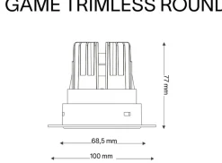 Faretti Da Incasso-Ideal Lux Faretto incasso a led game trimless 11w 3000k 220v rotondo