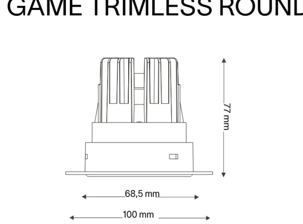 Faretti Da Incasso-Ideal Lux Faretto incasso a led game trimless 11w 3000k 220v rotondo