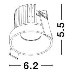 Faretti Da Incasso-Selezionato da Mazzolaluce Faretto incasso led tondo bianco per cartongesso 9w 3000k