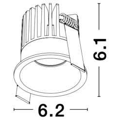 Faretti Da Incasso-Selezionato da Mazzolaluce Faretto incasso led tondo nero 9w 3000k per cartongesso
