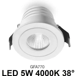 Faretti Da Incasso-Gea Luce Faretto incasso led 5w 4000k bianco rotondo alya