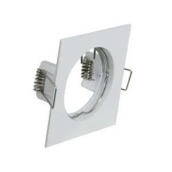 Faretti Da Incasso-Selezionato da Mazzolaluce Faretto incasso per controsoffitto metallo quadrato bianco
