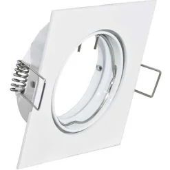 Faretti Da Incasso-Selezionato da Mazzolaluce Faretto incasso per controsoffitto bianco quadrato orientabile
