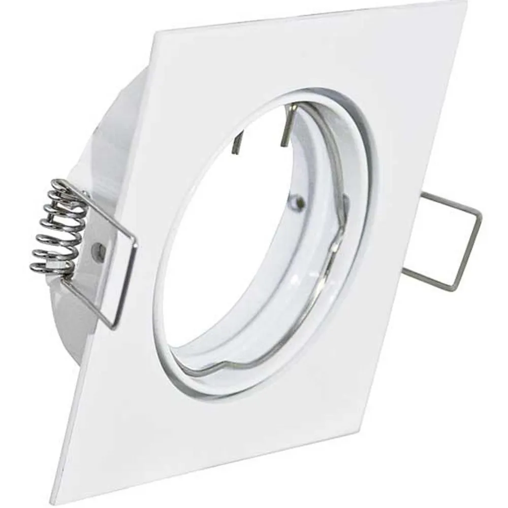 Faretti Da Incasso-Selezionato da Mazzolaluce Faretto incasso per controsoffitto bianco quadrato orientabile
