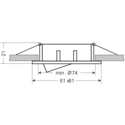 Faretti Da Incasso-Selezionato da Mazzolaluce Faretto incasso per controsoffitto bianco quadrato orientabile