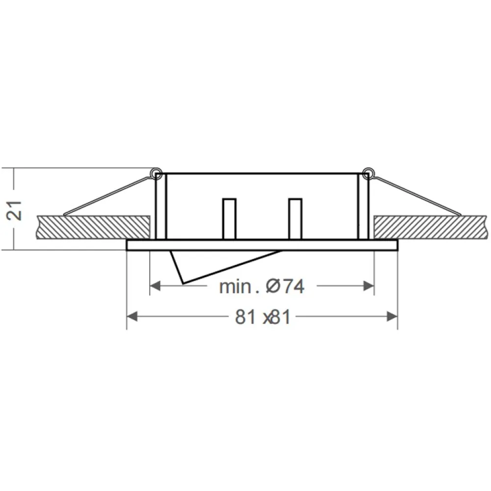 Faretti Da Incasso-Selezionato da Mazzolaluce Faretto incasso per controsoffitto bianco quadrato orientabile