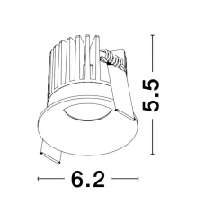 Faretti Da Incasso-Selezionato da Mazzolaluce Faretto incasso tondo bianco led per cartongesso 9w 3000k