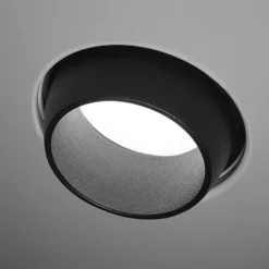 Faretti Da Incasso-Sforzin Illuminazione Faretto in gesso da incasso a soffitto nero sforzin lelanto