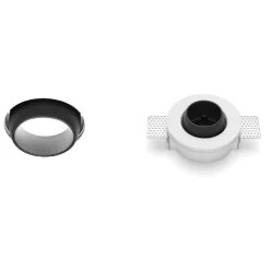 Faretti Da Incasso-Sforzin Illuminazione Faretto in gesso da incasso a soffitto nero sforzin lelanto