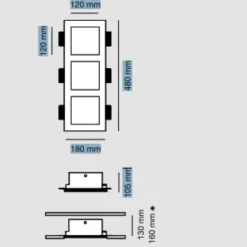 Faretti Da Incasso-Selezionato da Mazzolaluce Faretto in gesso da incasso led 21w 4000k 24v