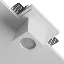 Faretti Da Incasso-Selezionato da Mazzolaluce Faretto in gesso quadrato da incasso a soffitto sporgente