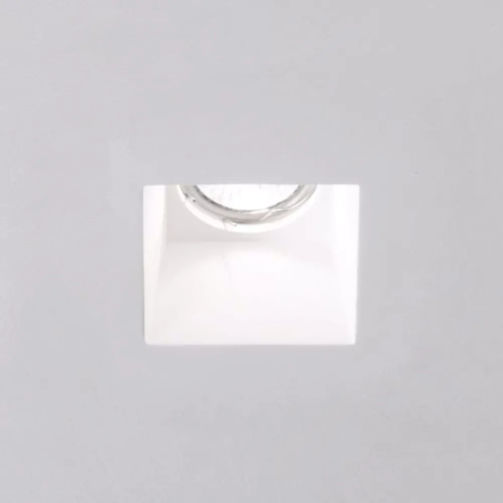 Faretti Da Incasso-Selezionato da Mazzolaluce Faretto in gesso quadrato da incasso a scomparsa gu10 220v