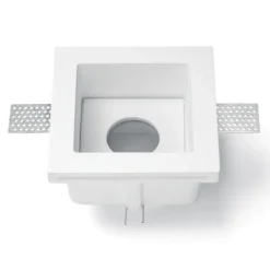 Faretti Da Incasso-Sforzin Illuminazione Faretto in gesso quadrato da incasso cartongesso per bagno ip44 sforzin doride