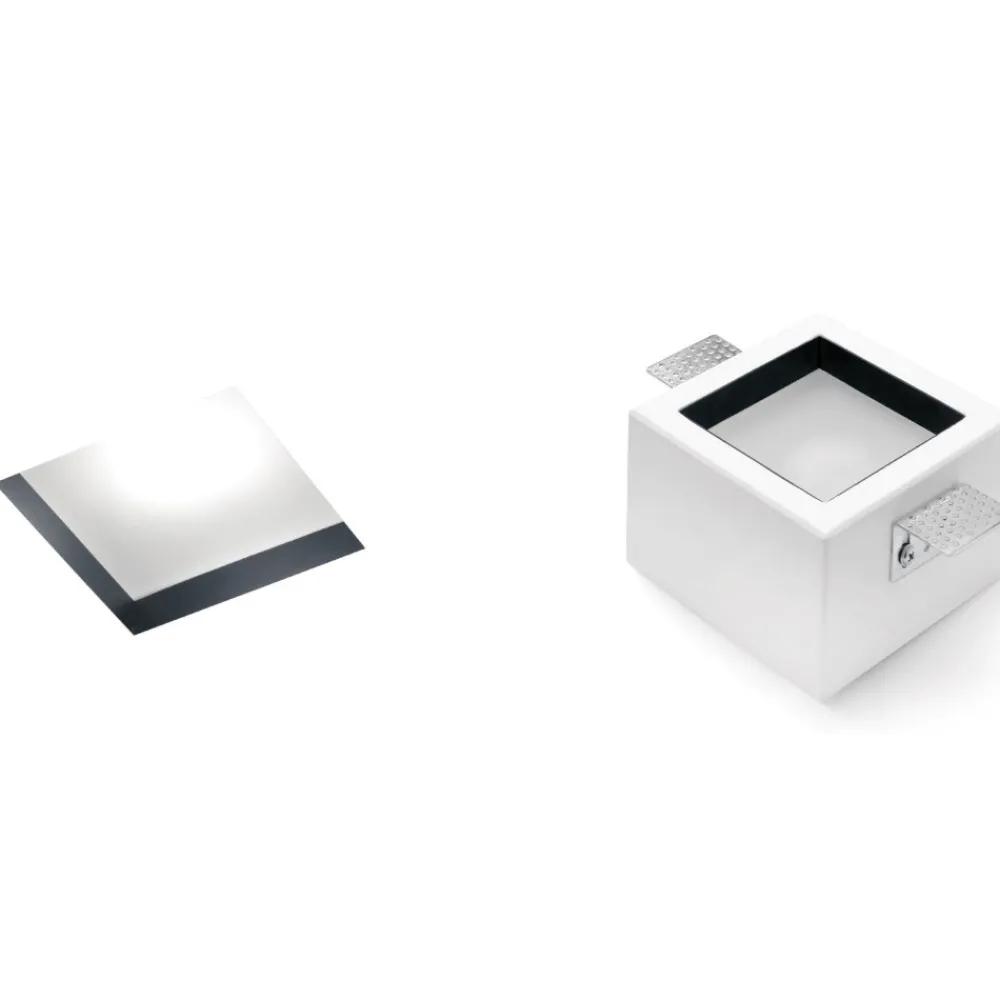 Faretti Da Incasso-Sforzin Illuminazione Faretto in gesso quadrato filiatra sforzin incasso per controsoffitto