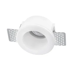 Faretti Da Incasso-Selezionato da Mazzolaluce Faretto in gesso rotondo da incasso per controsoffitto