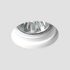 Faretti Da Incasso-Selezionato da Mazzolaluce Faretto in gesso rotondo da incasso per soffitto gu10