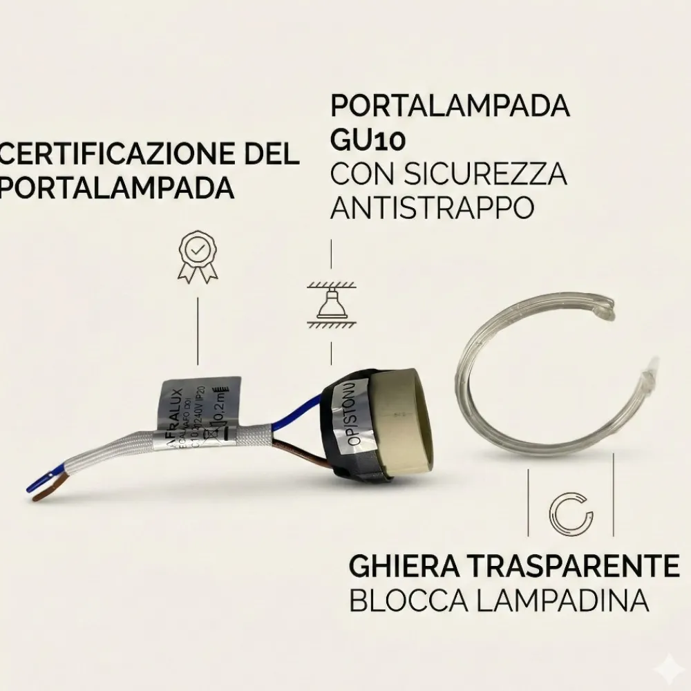 Faretti Da Incasso-IsyLuce Faretto da incasso a soffitto rotondo nero
