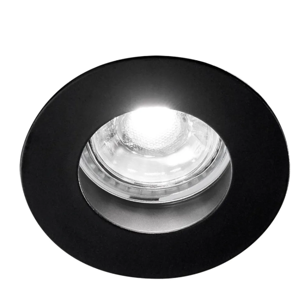 Faretti Da Incasso-IsyLuce Faretto rotondo da incasso per cartongesso nero