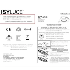 Faretti Da Incasso-IsyLuce Faretto rotondo da incasso per cartongesso nero
