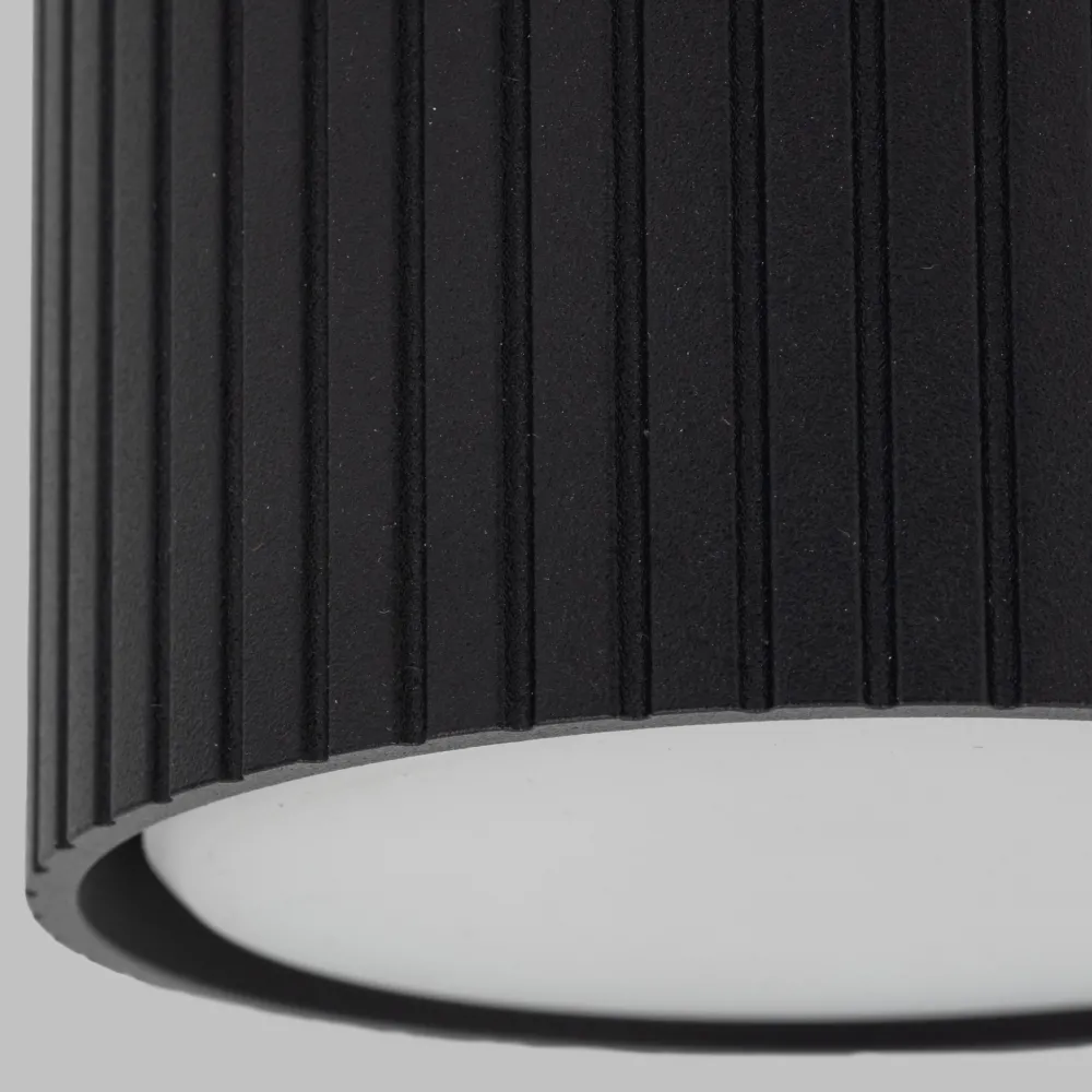 Faretti Da Soffitto-Selezionato da Mazzolaluce Faretto lampada da soffitto cilindro nero rigato gx53