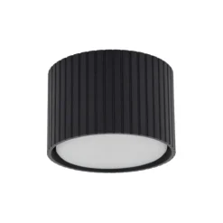 Faretti Da Soffitto-Selezionato da Mazzolaluce Faretto lampada da soffitto cilindro nero rigato gx53