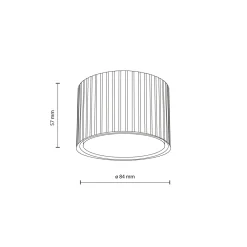 Faretti Da Soffitto-Selezionato da Mazzolaluce Faretto lampada da soffitto cilindro nero rigato gx53