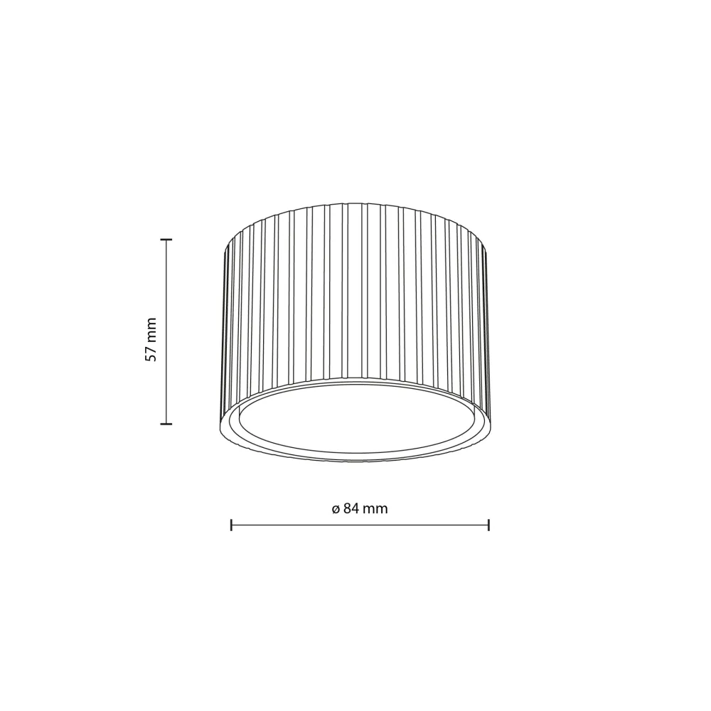 Faretti Da Soffitto-Selezionato da Mazzolaluce Faretto lampada da soffitto cilindro nero rigato gx53