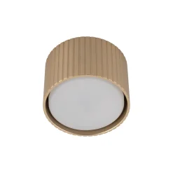 Faretti Da Soffitto-Selezionato da Mazzolaluce Faretto lampada da soffitto cilindro rigato champagne