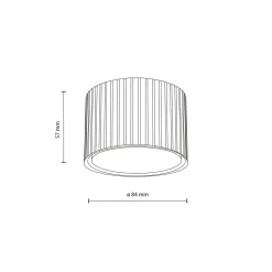 Faretti Da Soffitto-Selezionato da Mazzolaluce Faretto lampada da soffitto cilindro rigato champagne