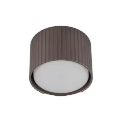 Faretti Da Soffitto-Selezionato da Mazzolaluce Faretto lampada da soffitto marrone cilindro rigato