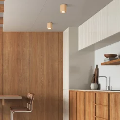 Faretti Da Soffitto-Selezionato da Mazzolaluce Faretto lampada da soffitto scandinavo cilindro di legno