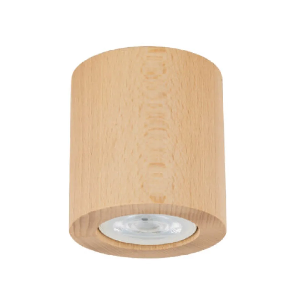 Faretti Da Soffitto-Selezionato da Mazzolaluce Faretto lampada da soffitto scandinavo cilindro di legno