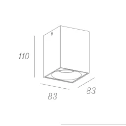 Faretti Da Soffitto-Selezionato da Mazzolaluce Faretto lampadina dimmerabile cubo da soffitto bianco