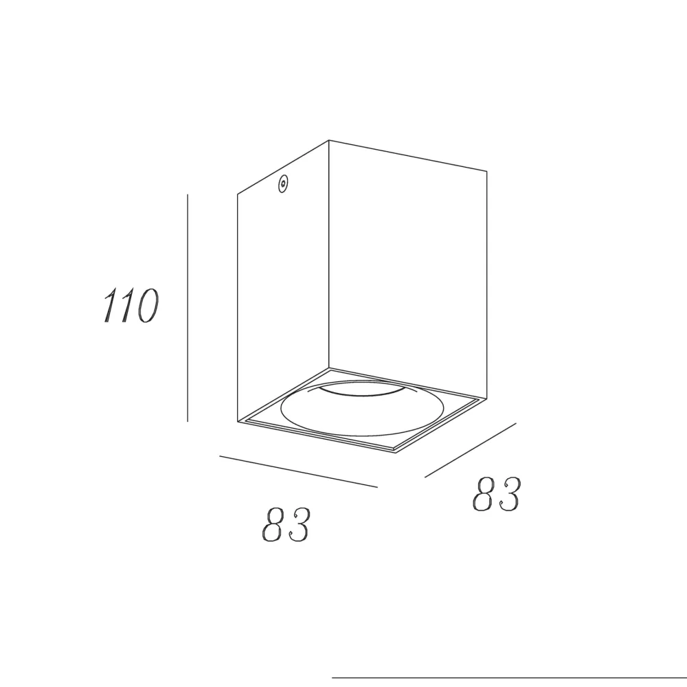 Faretti Da Soffitto-Selezionato da Mazzolaluce Faretto lampadina dimmerabile cubo da soffitto bianco