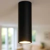 Faretti Da Soffitto-Selezionato da Mazzolaluce Faretto led cilindro da soffitto nero