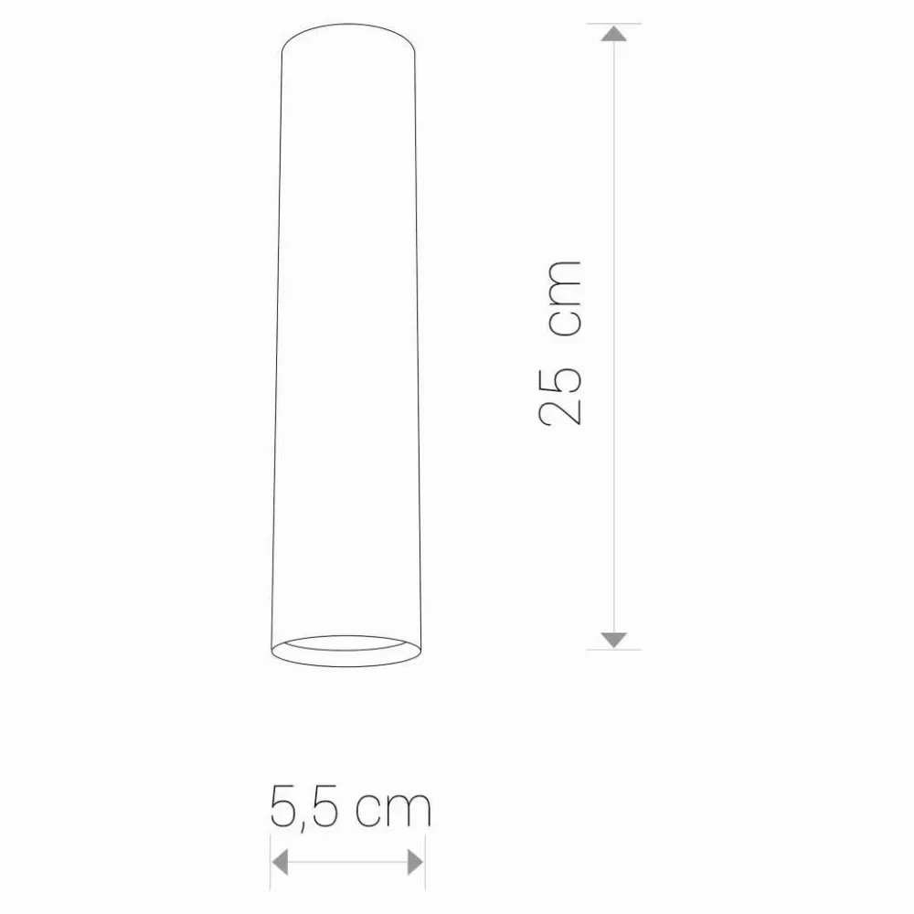 Faretti Da Soffitto-Selezionato da Mazzolaluce Faretto led cilindro da soffitto nero