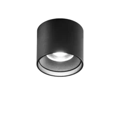 Faretti Da Soffitto-IsyLuce Faretto led da soffitto cilindro nero 20w 3000k focus