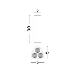 Faretti Da Soffitto-Selezionato da Mazzolaluce Faretto led da soffitto oro opaco 3000k h30 cm