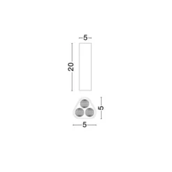 Faretti Da Soffitto-Selezionato da Mazzolaluce Faretto led 3000k da soffitto nickl h20cm per interni