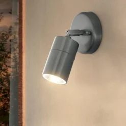 Faretti Da Esterno-Selezionato da Mazzolaluce Faretto led per esterno giardino orientabile inox ip44