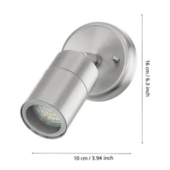 Faretti Da Esterno-Selezionato da Mazzolaluce Faretto led per esterno giardino orientabile inox ip44