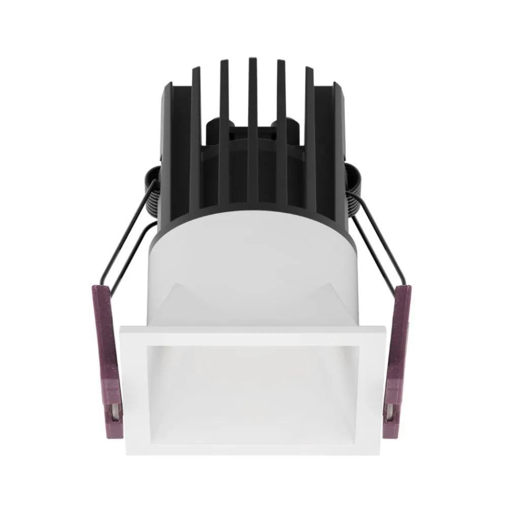 Faretti Da Incasso-Selezionato da Mazzolaluce Faretto led 7w 3000k ad incasso a soffitto quadrato bianco