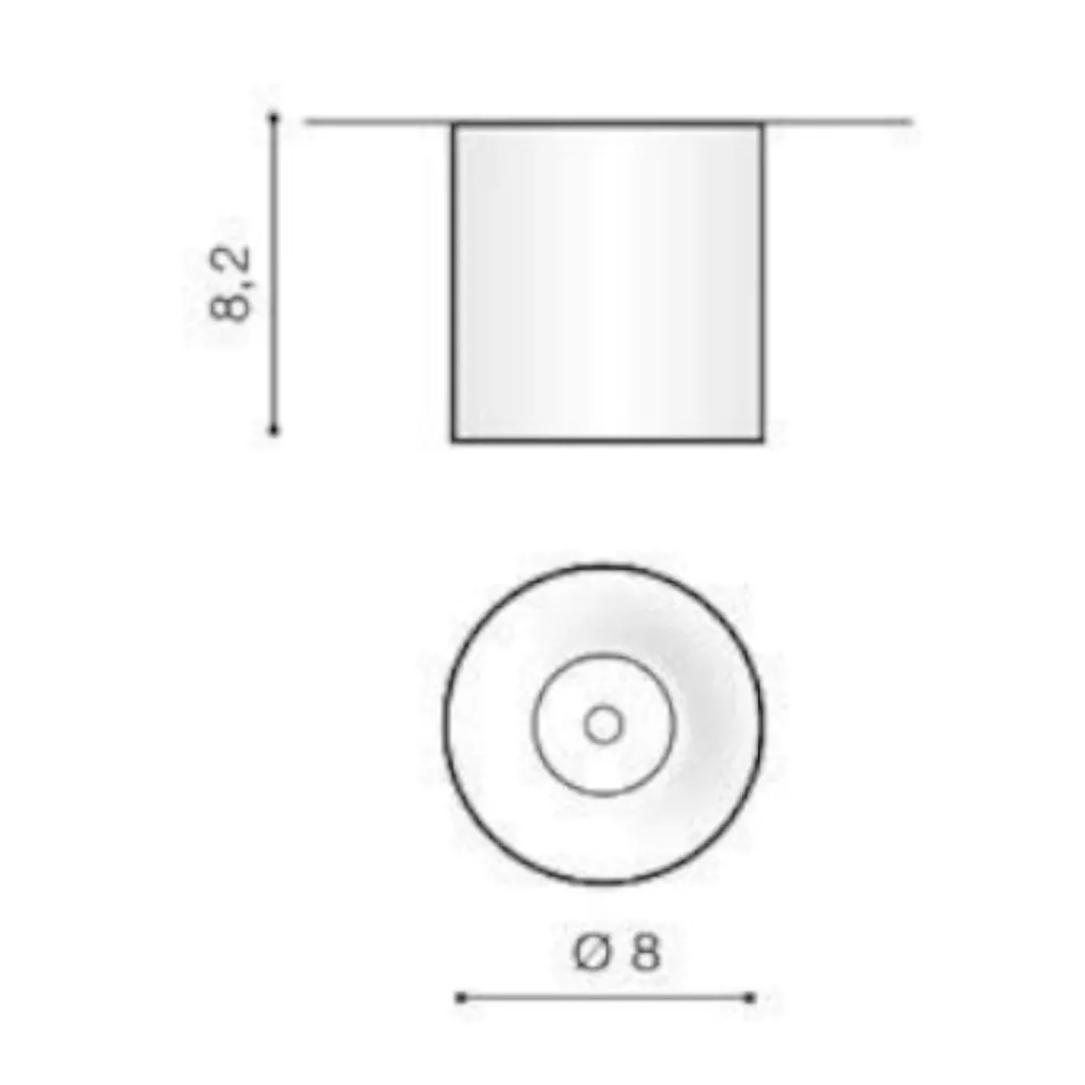 Faretti Da Soffitto-Selezionato da Mazzolaluce Faretto led 10w 3000k da soffitto cilindro oro lucido