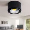 Faretti Da Soffitto-Selezionato da Mazzolaluce Faretto led 8w 3200k da soffitto nero rotondo fp