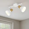Plafoniere Moderne-Selezionato da Mazzolaluce Faretto 2 luci orientabili bianco marrone