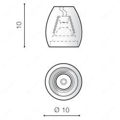 Faretti Da Soffitto-Selezionato da Mazzolaluce Faretto moderno da soffitto bianco orientabile