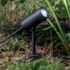 Faretti Da Esterno-Selezionato da Mazzolaluce Faretto nero con picchetto per giardino led 9w cct ip65