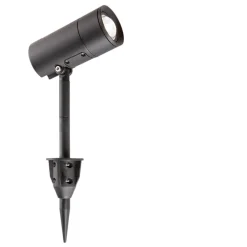 Faretti Da Esterno-Selezionato da Mazzolaluce Faretto nero con picchetto per giardino led 9w cct ip65