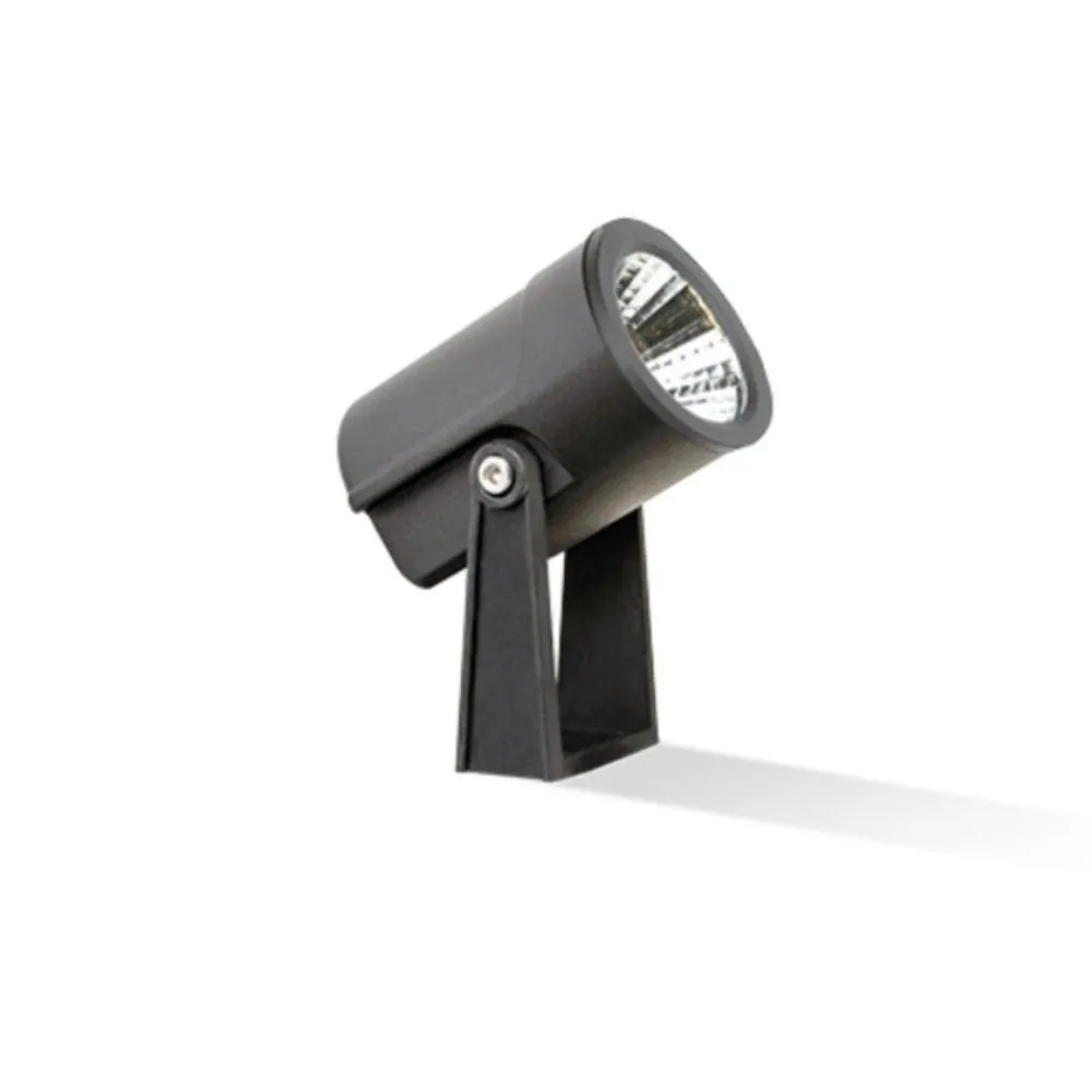 Faretti Da Esterno-Selezionato da Mazzolaluce Faretto nero da giardino con picchetto led 7w 3000k ip65